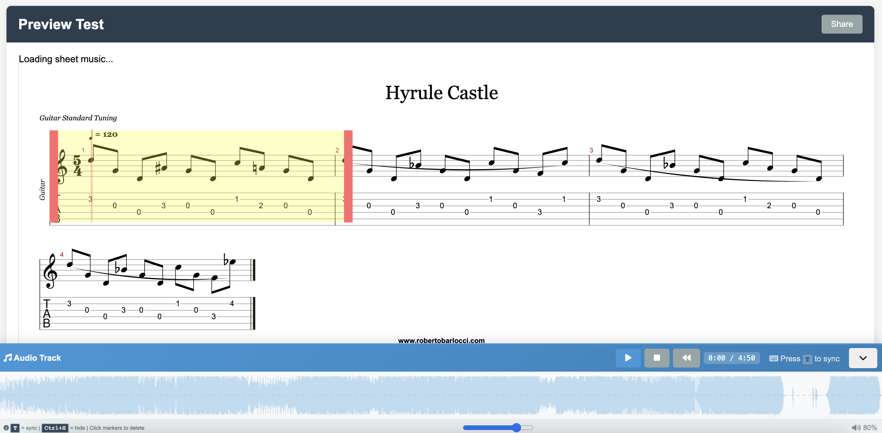 Interactive Sheet Music